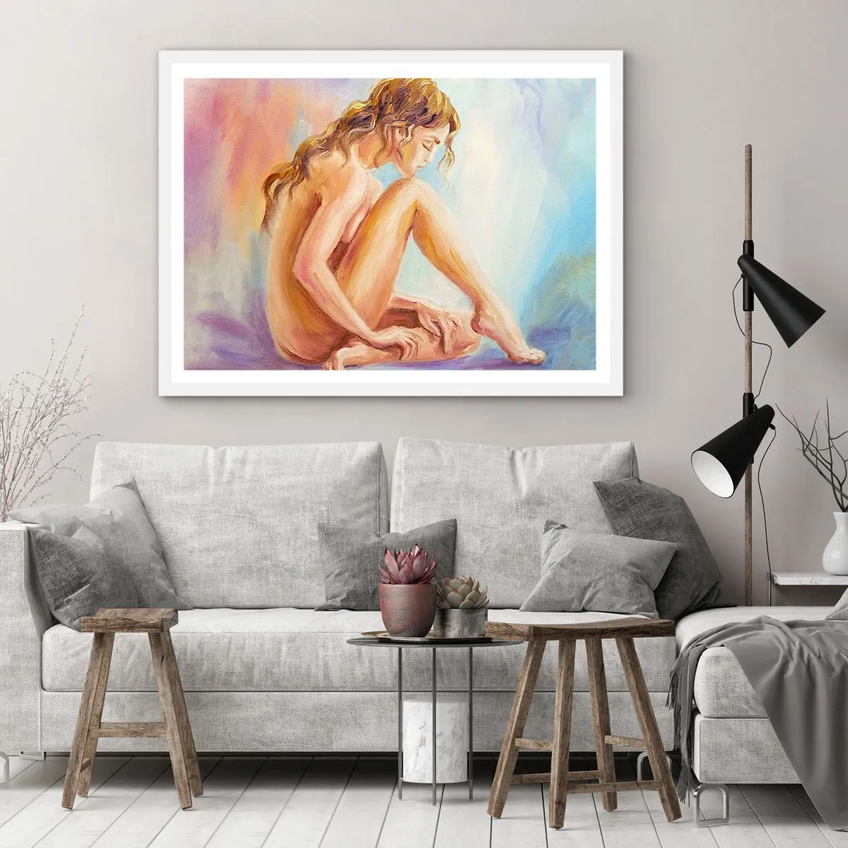 Affiche dans un cadre blanc - Poster - Acte de jeunesse - 50x40 cm