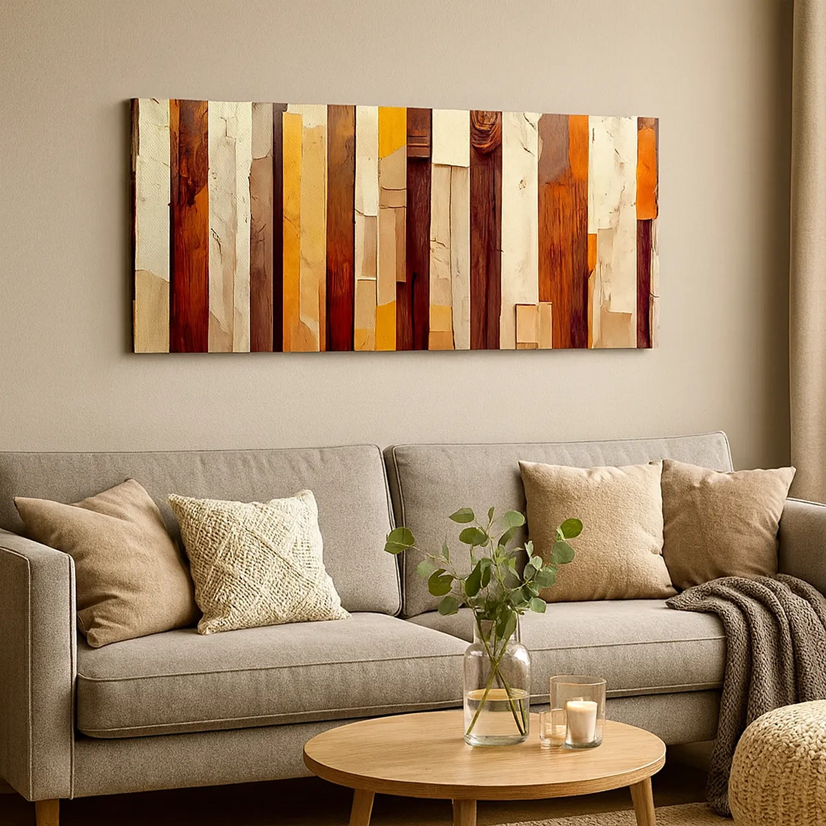 Impression sur toile - Image sur toile - Hymne des arbres forestiers - 30x30 cm