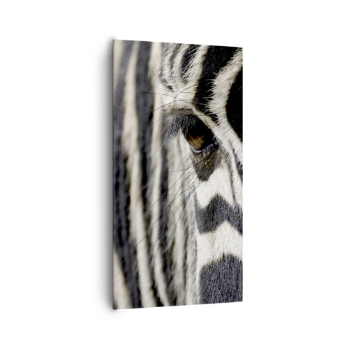 Impression sur toile - Image sur toile - Portrait en rayure - 65x120 cm