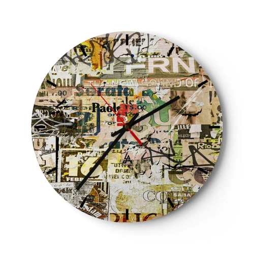 Horloge murale - Pendule murale - Oh, il se passe quelque chose... - 40x40 cm