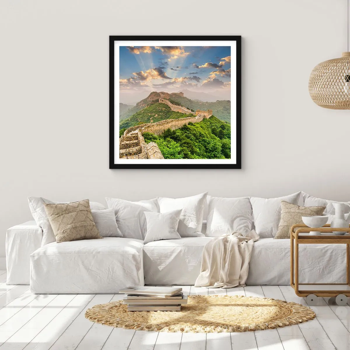 Affiche dans un cadre noir - Poster - Grandeur éternelle - 40x40 cm