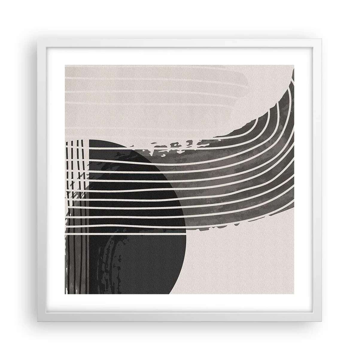 Affiche dans un cadre blanc - Poster - Aller et retour - 50x50 cm