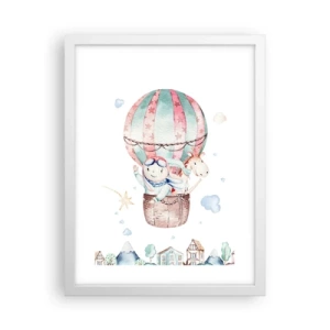 Affiche dans un cadre blanc - Poster - Nous serons de retour bientôt! - 30x40 cm