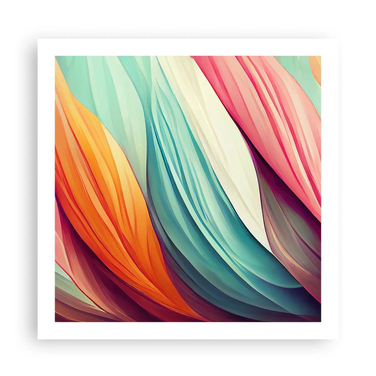 Affiche - Poster - Tissage arc-en-ciel - 60x60 cm
