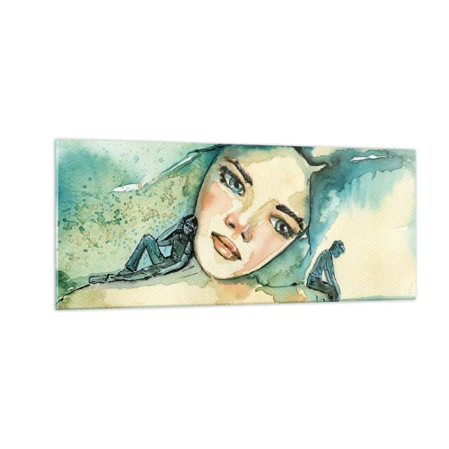 Impression sur verre - Image sur verre - Suis-je bleu? - 100x40 cm