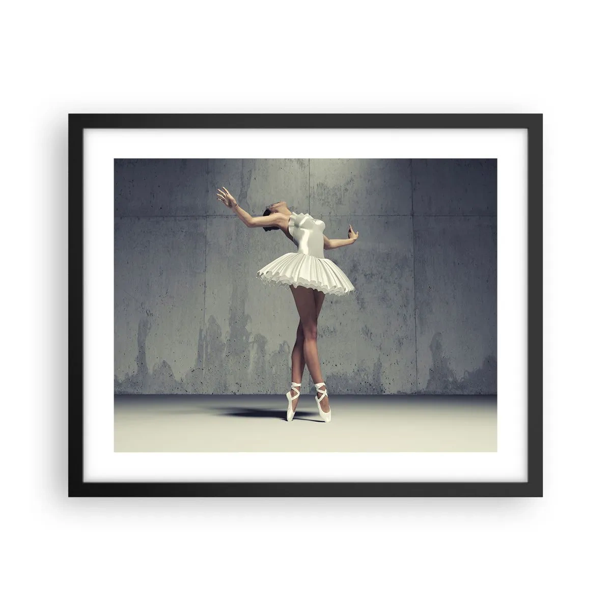 Affiche dans un cadre noir - Poster - Léger comme un oiseau - 50x40 cm