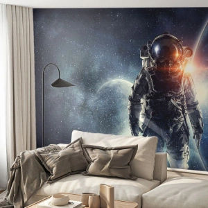 Papier Peint Photo Premium Sand - Aventure spatiale - Cosmos, Astronaute, Étoiles - 150x105 cm