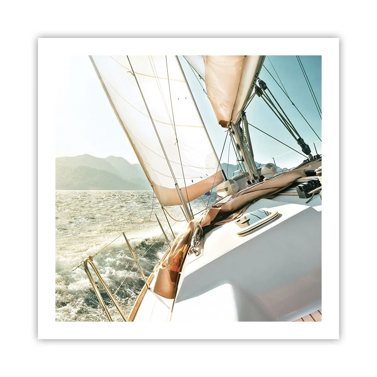Affiche - Poster - Toutes voiles dehors - 60x60 cm