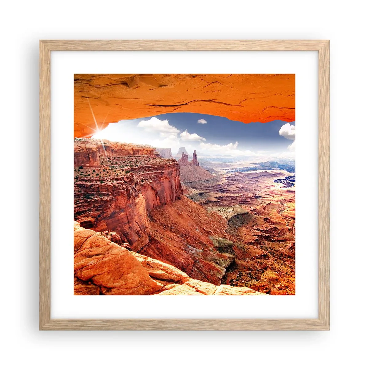 Affiche dans un chêne clair - Poster - Sculpté par la nature elle-même - 40x40 cm