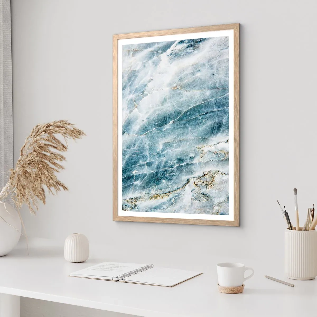 Affiche dans un chêne clair - Poster - Monde de glace - 61x91 cm