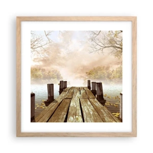 Affiche dans un chêne clair - Poster - La douce tristesse de l'automne - 40x40 cm