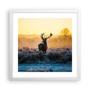 Affiche dans un cadre blanc - Poster - Couronné pour sa succession - 40x40 cm