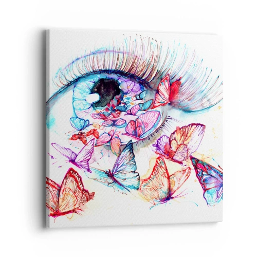 Impression sur toile - Image sur toile - Charme des yeux de conte de fées - 40x40 cm