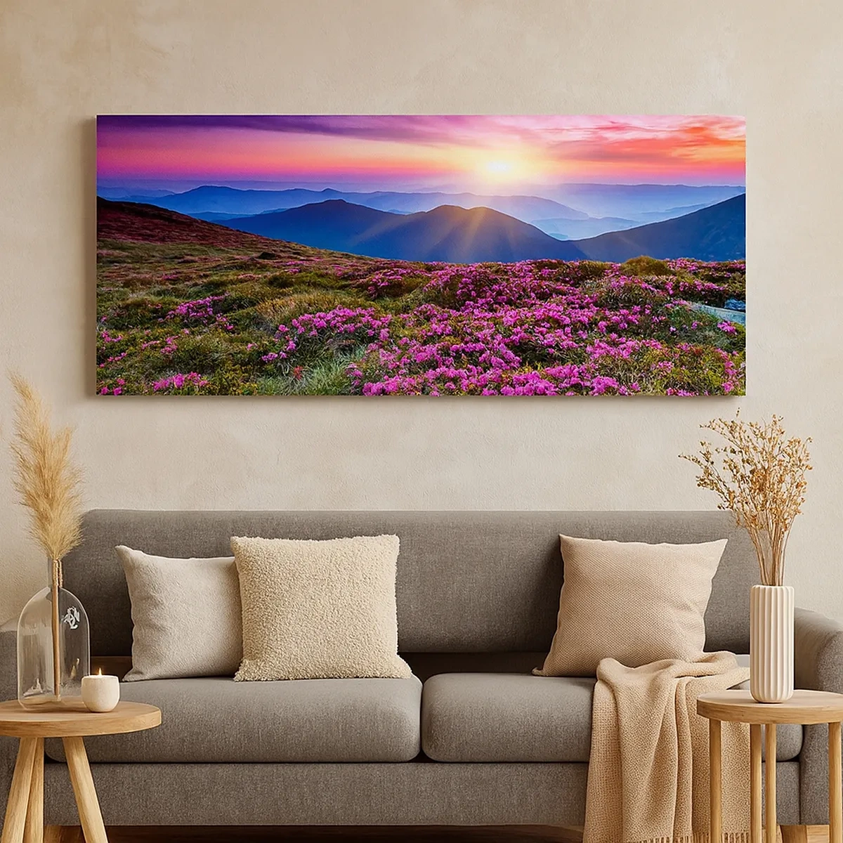 Impression sur toile - Image sur toile - Les herbes sentaient les grappes fraîches de la récolte - 30x30 cm