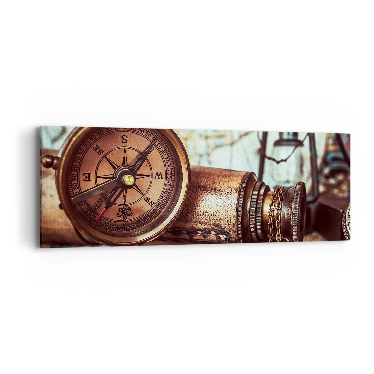 Impression sur toile - Image sur toile - Une aventure de pirates dans les Caraïbes vous attend - 90x30 cm