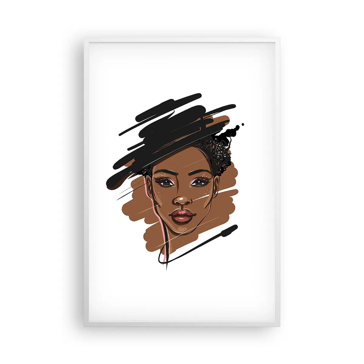 Affiche dans un cadre blanc - Poster - Doux comme le chocolat - 61x91 cm