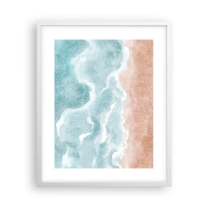 Affiche dans un cadre blanc - Poster - Abstraction du nuage - 40x50 cm