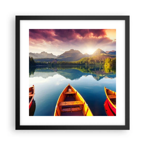 Affiche dans un cadre noir - Poster - Rien contre nature - 40x40 cm