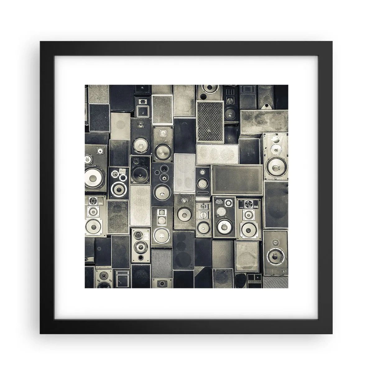 Affiche dans un cadre noir - Poster - Tout va bien - 30x30 cm