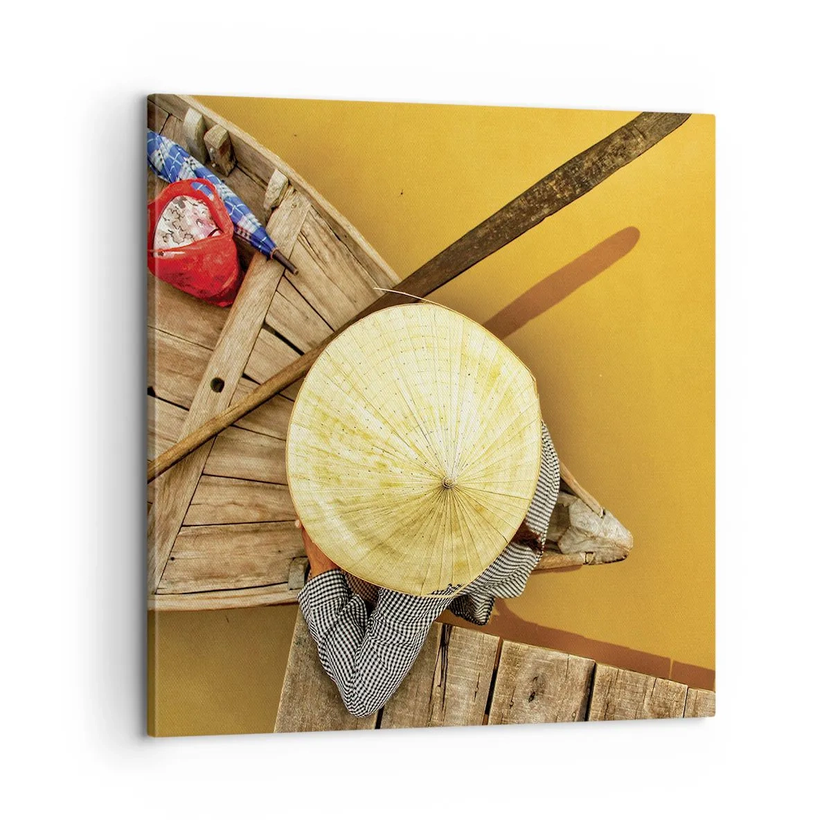 Impression sur toile - Image sur toile - La vie sur le fleuve Jaune - 60x60 cm