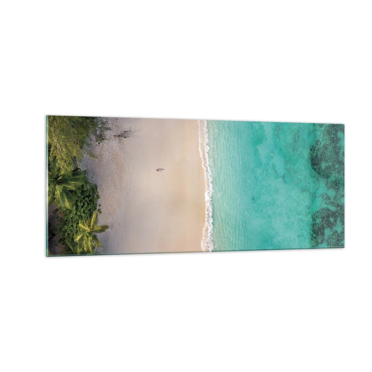 Impression sur verre - Image sur verre - Plage paradisiaque - 100x40 cm