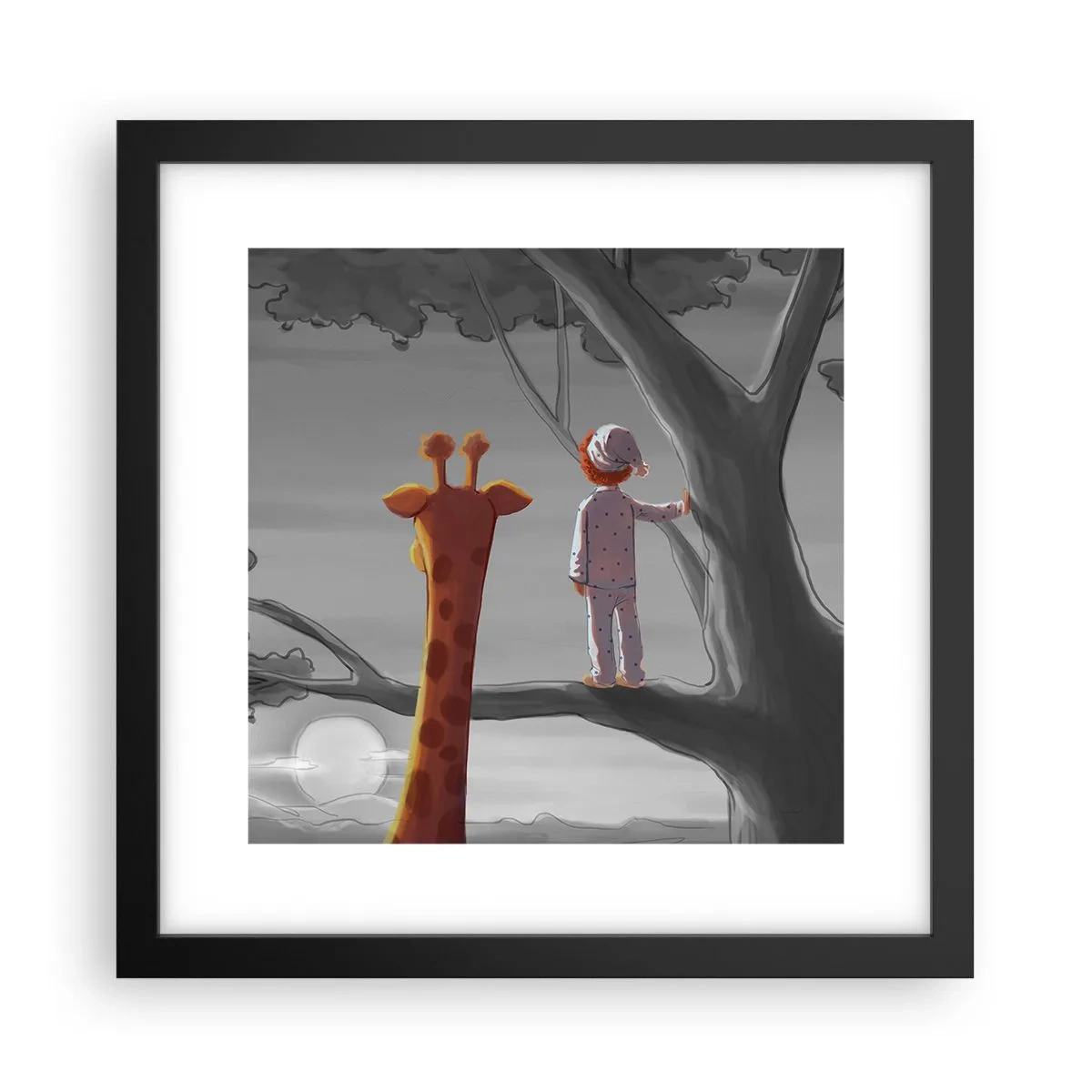 Affiche dans un cadre noir - Poster - Cela arrive vraiment - 30x30 cm