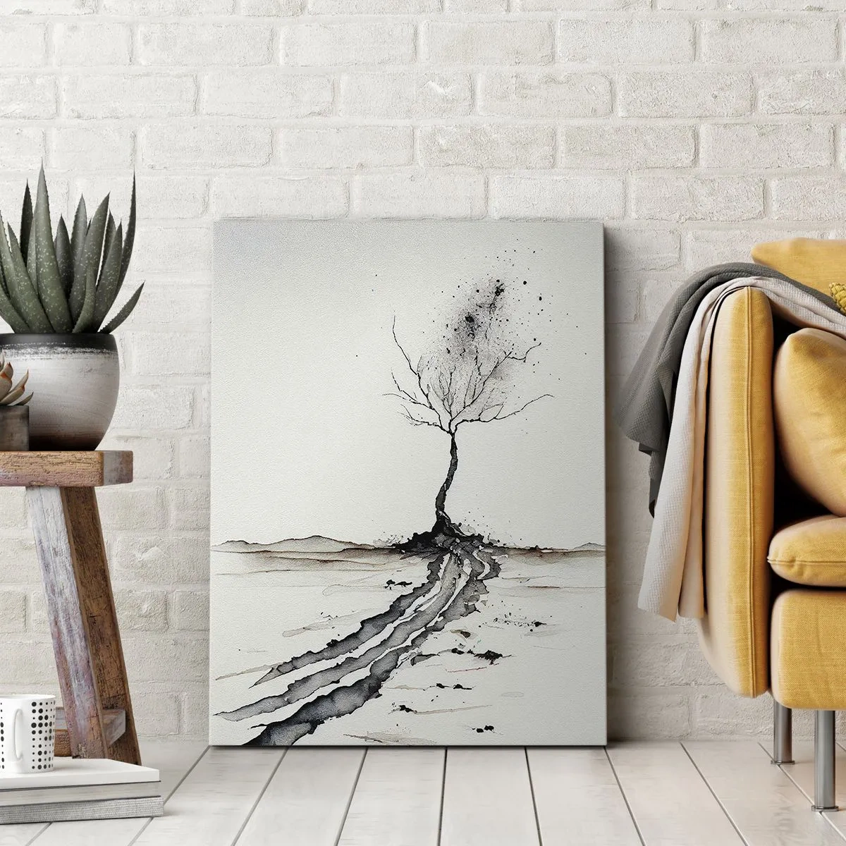 Impression sur toile - Image sur toile - Mélancolie hivernale - 45x80 cm