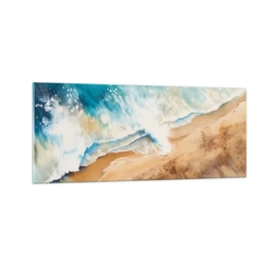Impression sur verre - Image sur verre - La vague qui revient - 100x40 cm
