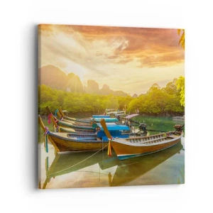 Impression sur toile - Image sur toile - Avant une journée chargée - 40x40 cm