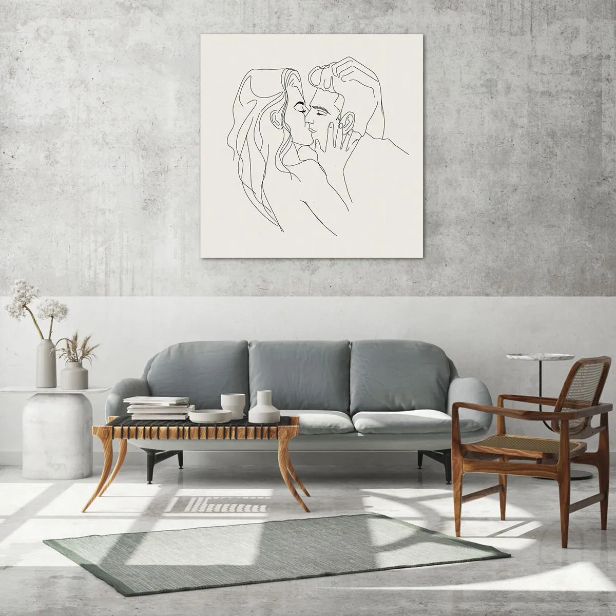 Impression sur verre - Image sur verre - Enlacé de sentiment - 60x60 cm