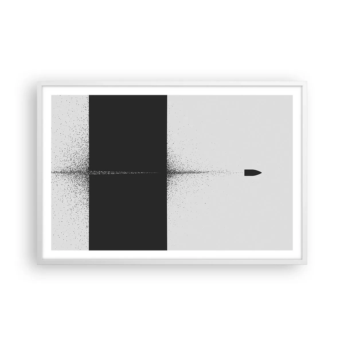 Affiche dans un cadre blanc - Poster - Droit au but - 91x61 cm