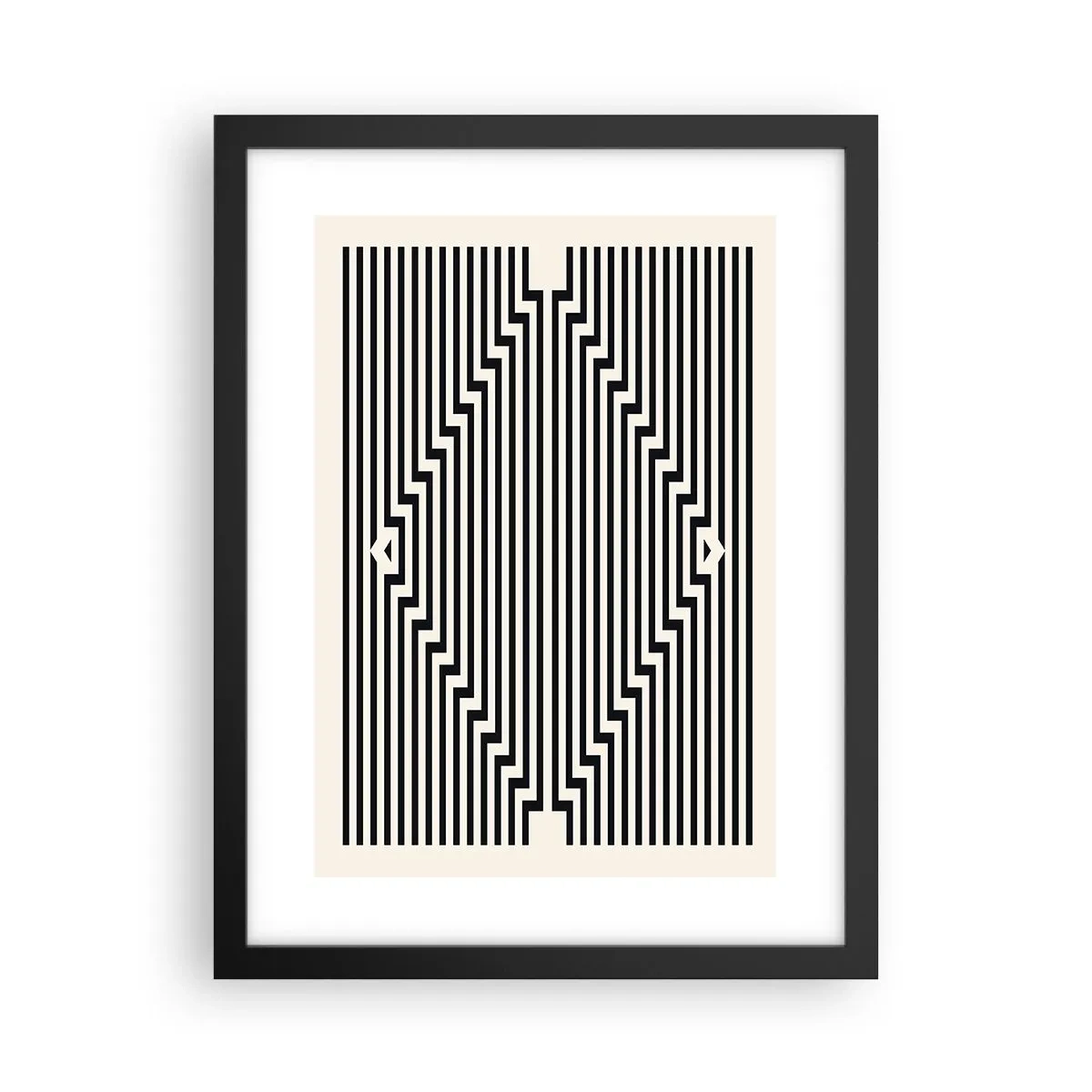 Affiche dans un cadre noir - Poster - Illusion géométrique - 30x40 cm