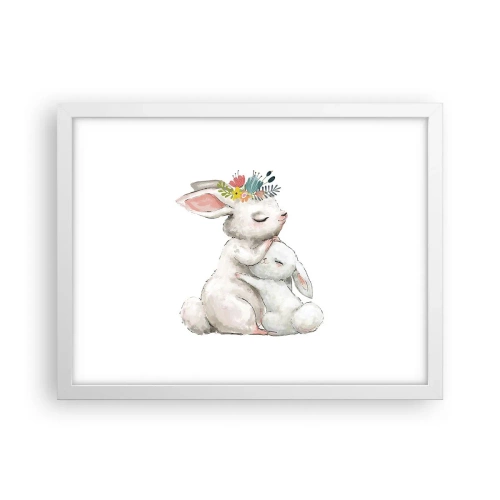 Affiche dans un cadre blanc - Poster - Maman irremplaçable - 40x30 cm