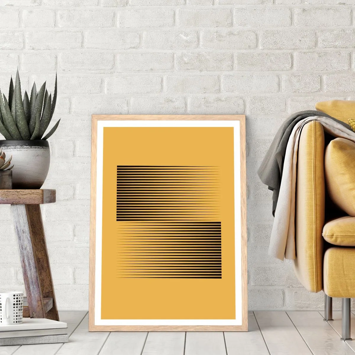 Affiche dans un chêne clair - Poster - Cadre opposé - 30x40 cm