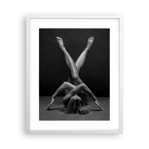 Affiche dans un cadre blanc - Poster - Géométrie de la nudité - 40x50 cm