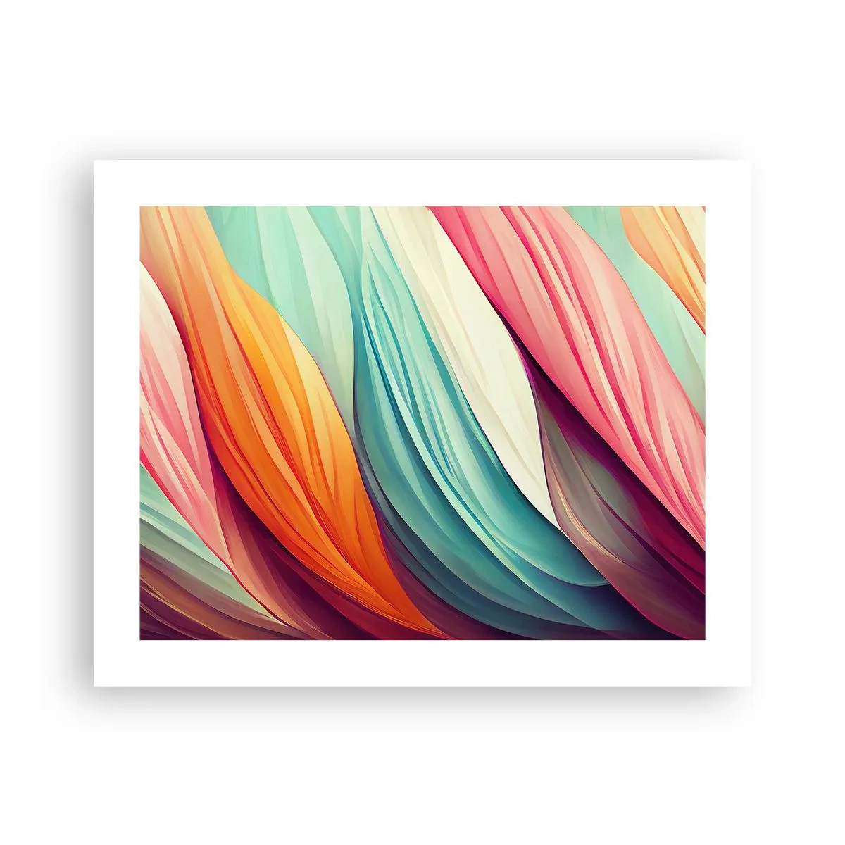 Affiche - Poster - Tissage arc-en-ciel - 50x40 cm