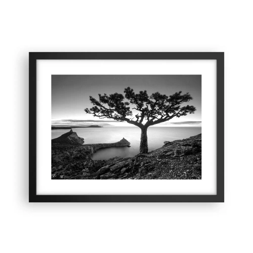 Affiche dans un cadre noir - Poster - Paix jusqu'à l'horizon - 40x30 cm