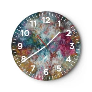 Horloge murale - Pendule murale - En pleine floraison - 40x40 cm