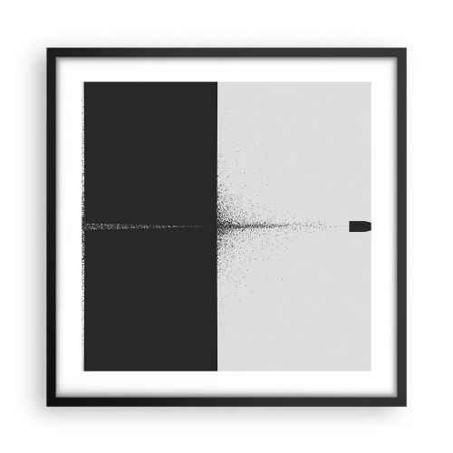 Affiche dans un cadre noir - Poster - Droit au but - 50x50 cm