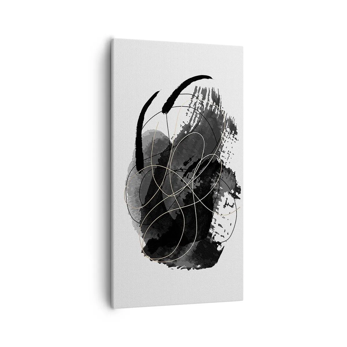 Impression sur toile - Image sur toile - Fait de noir - 55x100 cm