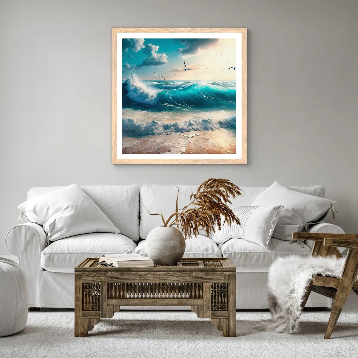 Affiche dans un chêne clair - Poster - Ça bourdonne seulement pour toi - 30x30 cm