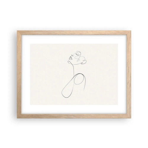 Affiche dans un chêne clair - Poster - En boucle dans les rêves - 40x30 cm