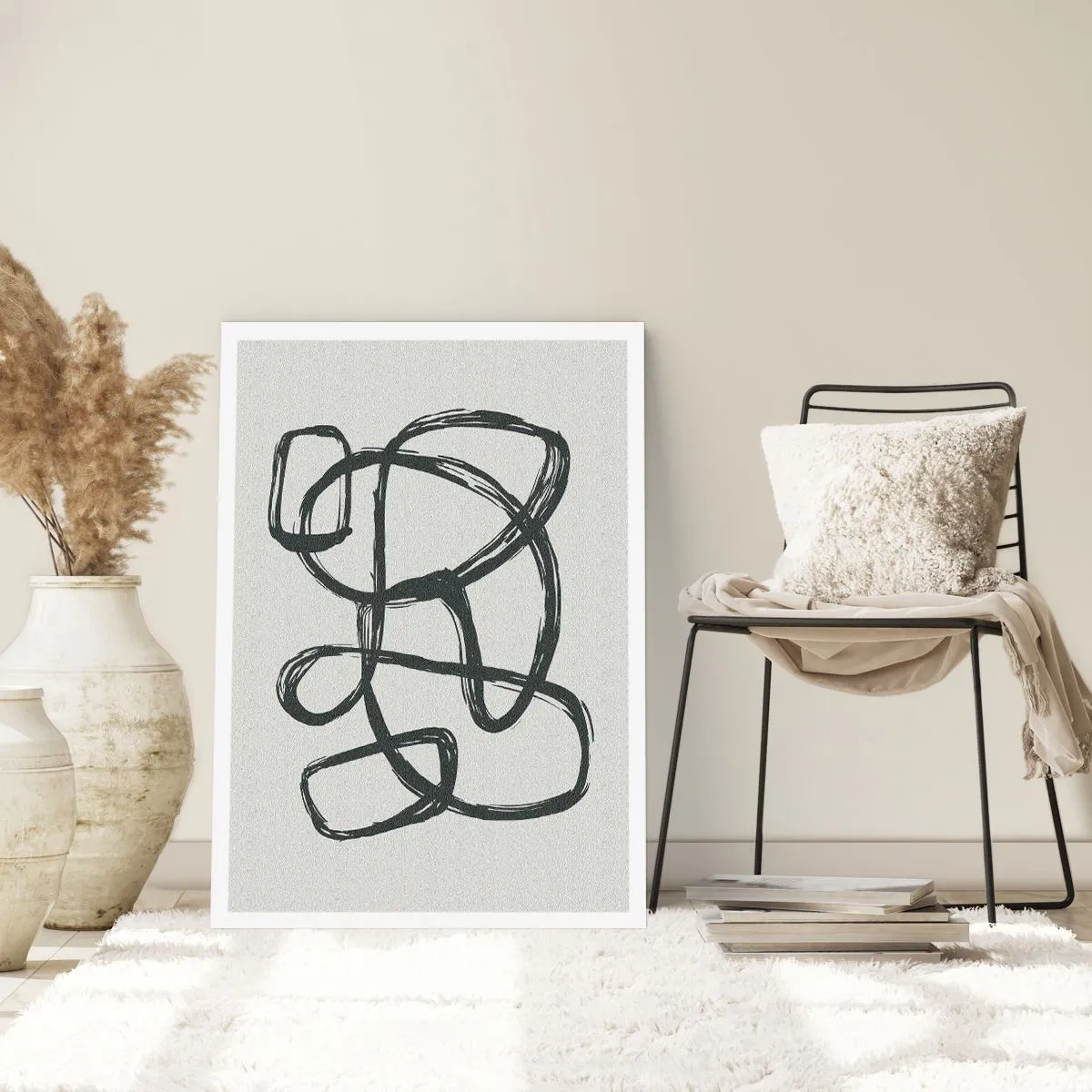 Affiche - Poster - Abstraction en boucle - 70x100 cm