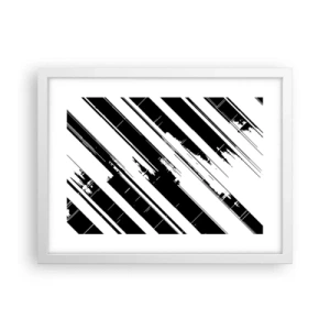 Affiche dans un cadre blanc - Poster - Une composition intense et dynamique - 40x30 cm