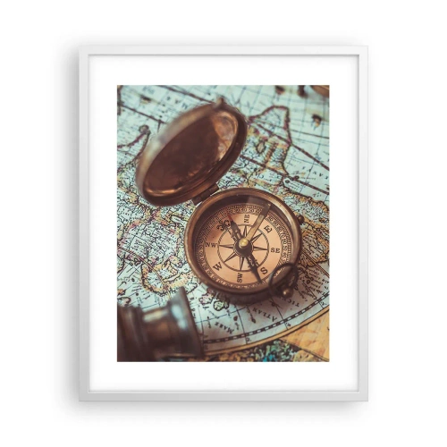 Affiche dans un cadre blanc - Poster - Pour ceux qui recherche l'aventure - 40x50 cm