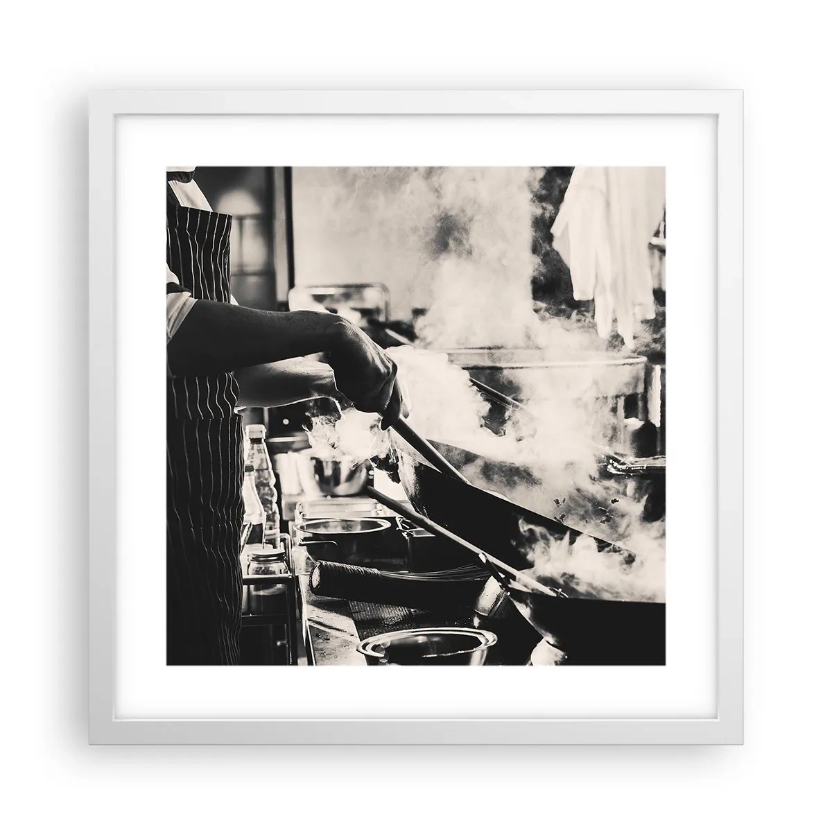 Affiche dans un cadre blanc - Poster - Alchimie des saveurs - 40x40 cm