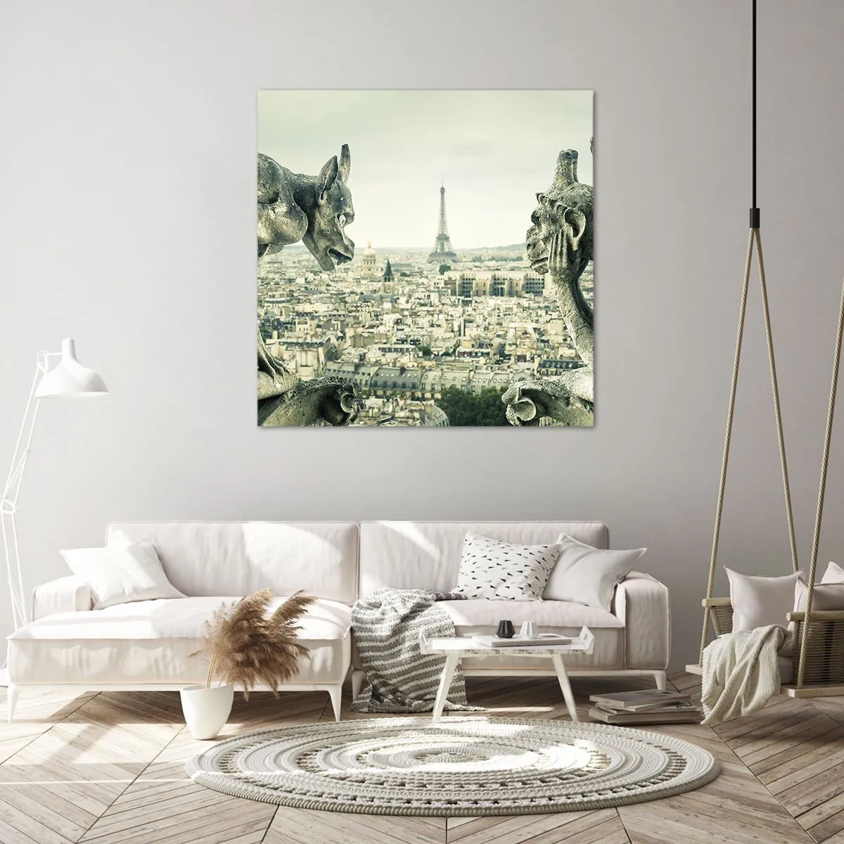 Impression sur toile - Image sur toile - Bavardage parisien - 30x30 cm