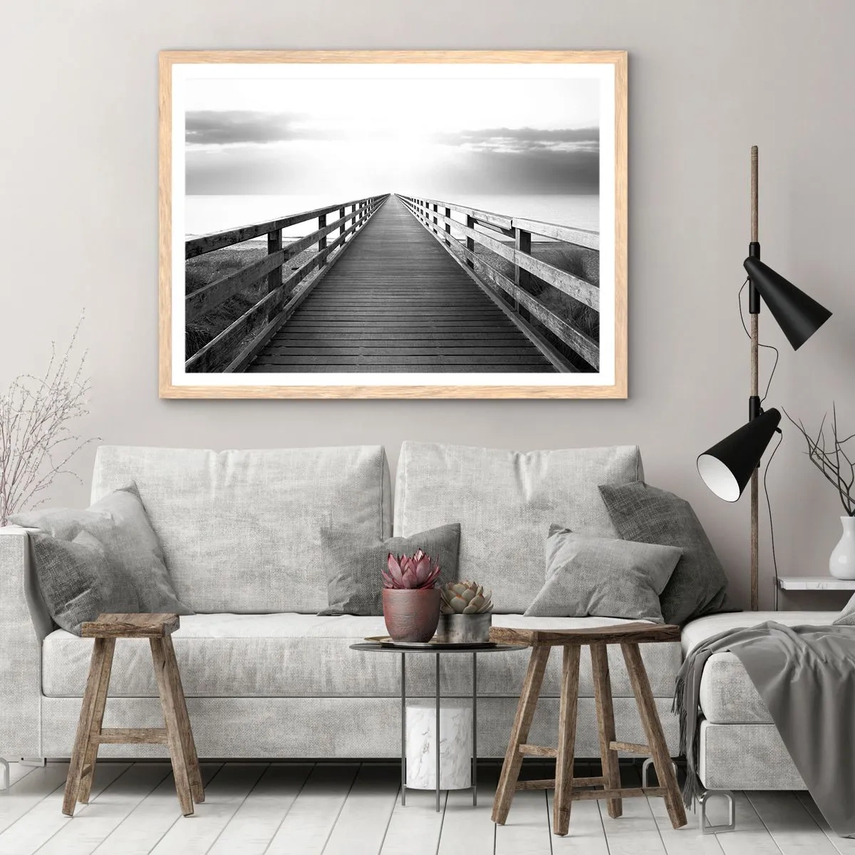 Affiche dans un chêne clair - Poster - A perte de vue... - 40x30 cm