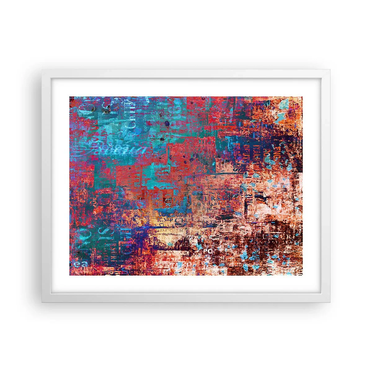 Affiche dans un cadre blanc - Poster - Mémoire et oubli - 50x40 cm