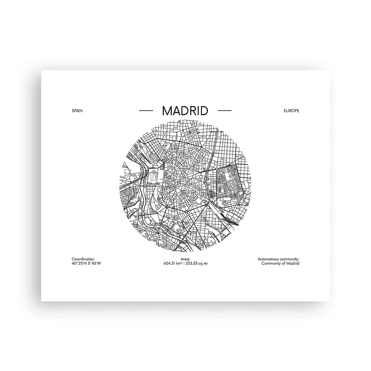 Affiche - Poster - Anatomie de Madrid - 50x40 cm